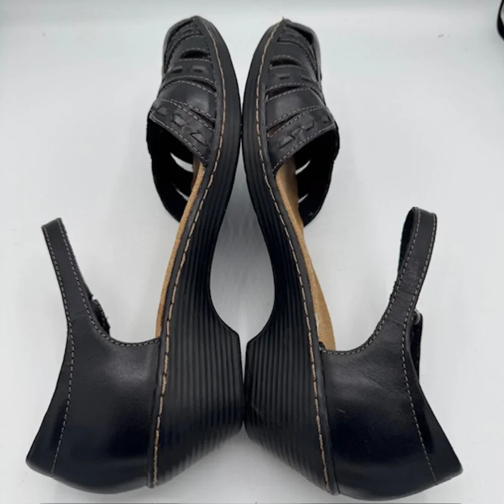 Clarks Women's Wendy Estate Black Leather Ankle Strap Sandals Size 11 NEW!!! - Picture 8 of 8
